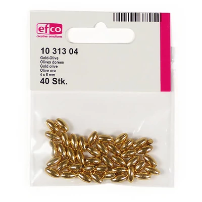 Zabszemgyöngy, 4x8 mm - arany