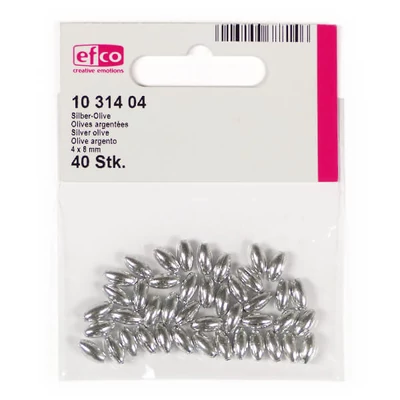 Zabszemgyöngy, 4x8 mm - ezüst