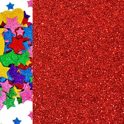 Dekorgumi - csillámos piros