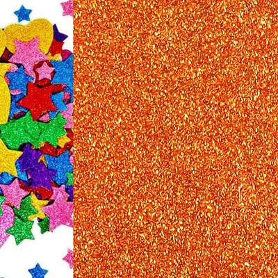 Dekorgumi - csillámos narancs