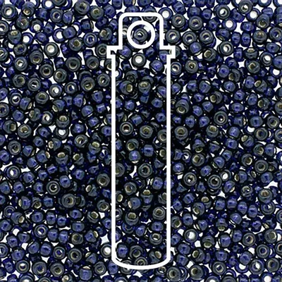 Miyuki japán üveggyöngy, kásagyöngy 11/0 - Duracoat Silver Lined DK Navy Blue