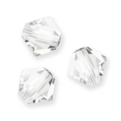 Preciosa kúpos kristálygyöngy füzér, 4 mm - Crystal