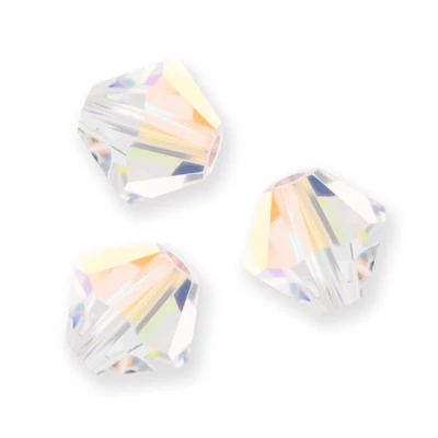 Preciosa kúpos kristálygyöngy füzér, 4 mm - Crystal AB