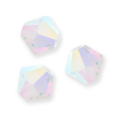 Preciosa kúpos kristálygyöngy füzér, 4 mm - Crystal AB2x