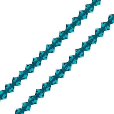 Preciosa kúpos kristálygyöngy füzér, 4 mm - Blue Zircon
