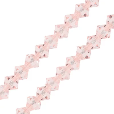 Preciosa kúpos kristálygyöngy füzér, 6 mm - Light Rose