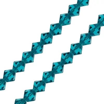 Preciosa kúpos kristálygyöngy füzér, 6 mm - Blue Zircon