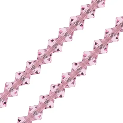 Preciosa kúpos kristálygyöngy füzér, 6 mm - Pink Sapphire