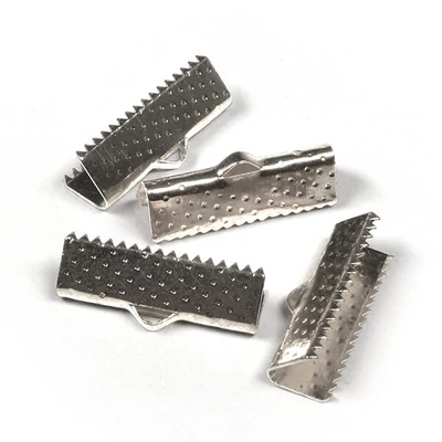 Szalagvégzáró, 20 mm, 4 db - ezüstszínű