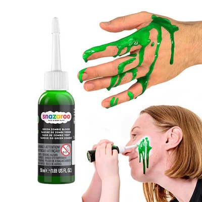 Snazaroo művér, 50 ml - zöld, zombi