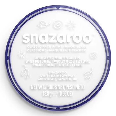 Snazaroo arcfesték korong - fehér, white 000