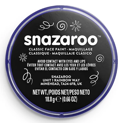 Snazaroo arcfesték korong - fekete, black 111