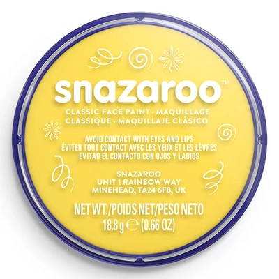 Snazaroo arcfesték korong - élénk sárga, bright yellow 222