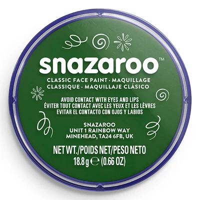 Snazaroo arcfesték korong - sötétzöld, dark green 455