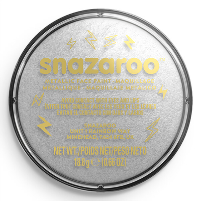 Snazaroo arcfesték korong - metál ezüst, electric silver 766