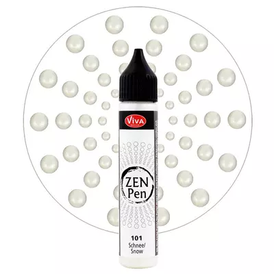 Zen Pen pöttyöző festéktoll, 28 ml - hófehér
