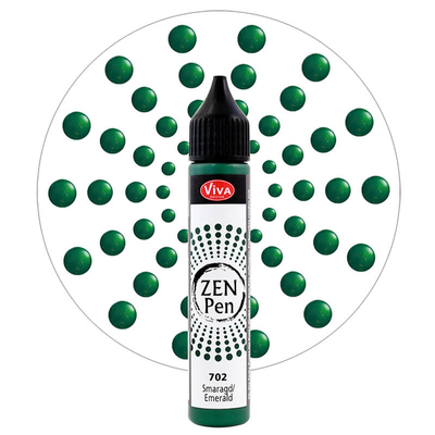 Zen Pen pöttyöző festéktoll, 28 ml - smaragdzöld