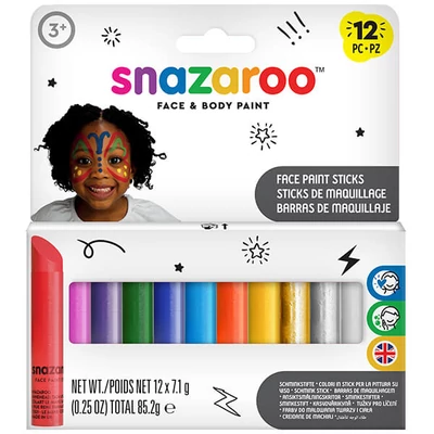 Snazaroo arcfestő kréta készlet - 12 szín