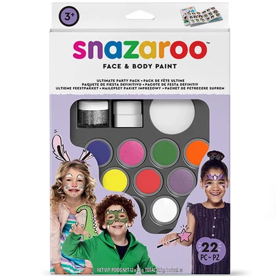 Snazaroo arcfesték készlet - Ultimate party pack, 22 db