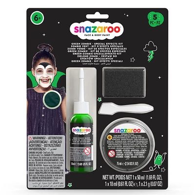 Snazaroo Special Effect zöld zombi művér készlet