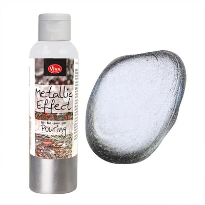 Pouring Metallic Effect festék, 120 ml - ezüst