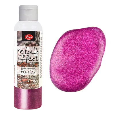 Pouring Metallic Effect festék, 120 ml - magenta