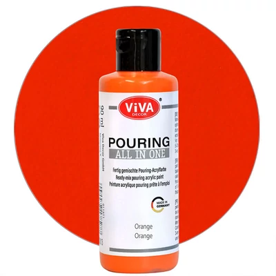 Pouring festék, All in One, 90 ml - narancs