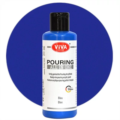 Pouring festék, All in One, 90 ml - kék