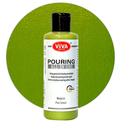 Pouring festék, All in One, 90 ml - borsózöld