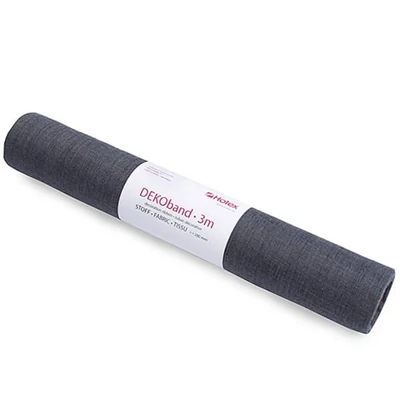 Textil asztali futó, asztalközép, 28 cm, 3 méter - 85 antracit