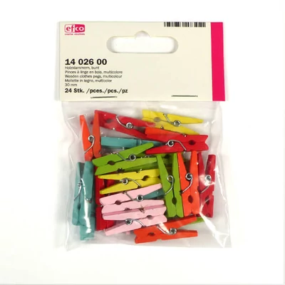 Facsipesz, 30 mm, 24 db - vegyes színű