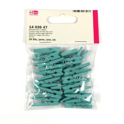 Facsipesz, 30 mm, 24 db - világoskék