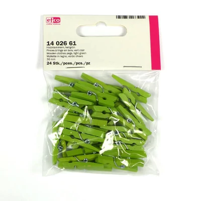 Facsipesz, 30 mm, 24 db - világoszöld