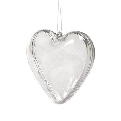 Kétrészes műanyag szív - 8 cm