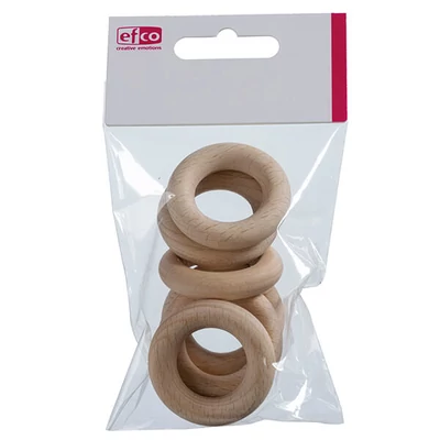 Fa alapkarika bükkfából, álomfogó - 4 cm, 6 db