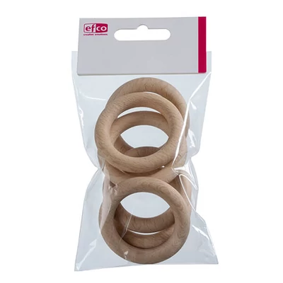 Fa alapkarika bükkfából, álomfogó - 5,6 cm, 6 db