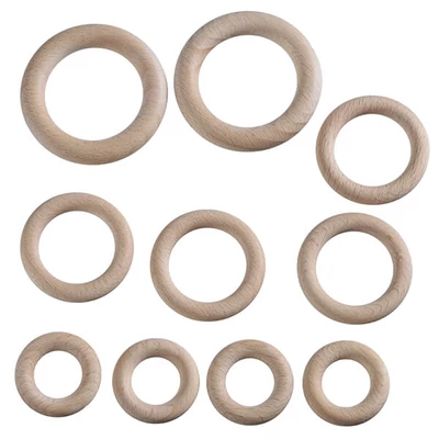 Fa alapkarika készlet bükkfából, álomfogó - 10 db, 4-5,6-7 cm