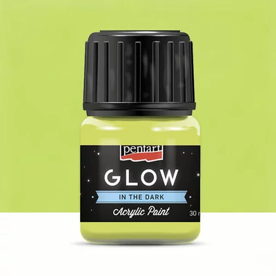 Pentart Glow sötétben világító akrilfesték, 30 ml - limezöld
