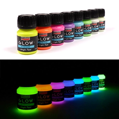 Pentart Glow sötétben világító akrilfesték, 30 ml - különféle színekben