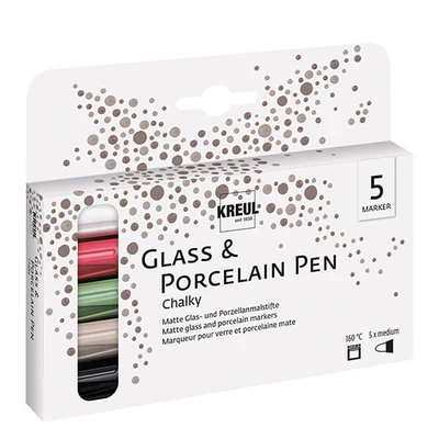 Üveg- és porcelánfilc készlet, Kreul Chalky