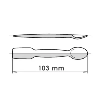 Porcelán keverő spatula mérőkanállal, 10,3 cm