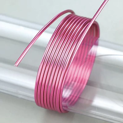 Alumínium drót, 2 mm, 5 m - élénk pink