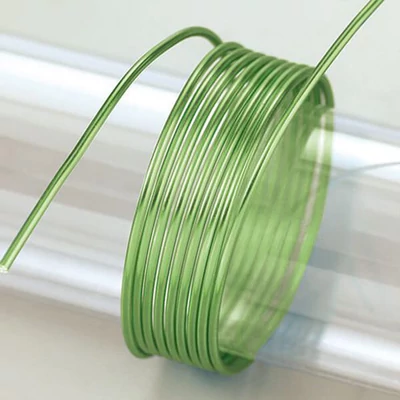 Alumínium drót, 2 mm, 5 m - világoszöld