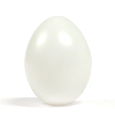 Színes műanyag tojás 6 cm - fehér, beszúrható