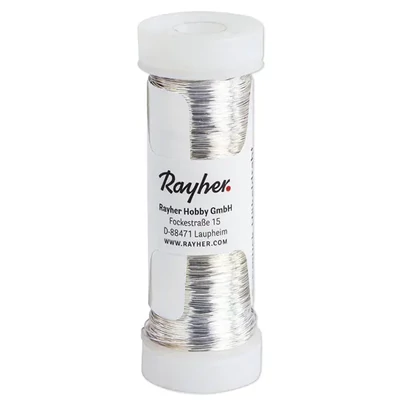 Ékszer drót horgoláshoz, 0,3 mm, 50 m - ezüst