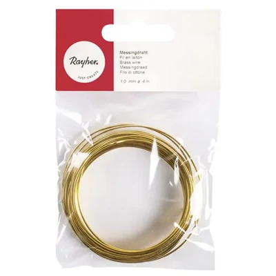 Ékszer drót, 1 mm, 4 m - sárgaréz