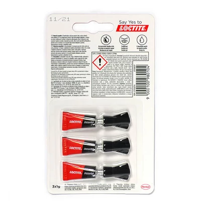 Loctite,  Super Bond Power Gel Mini Trio pillanatragasztó, 3x1 g