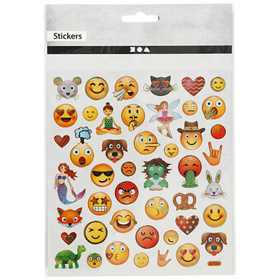 Öntapadós matrica - Emoji, 15x16,5 cm