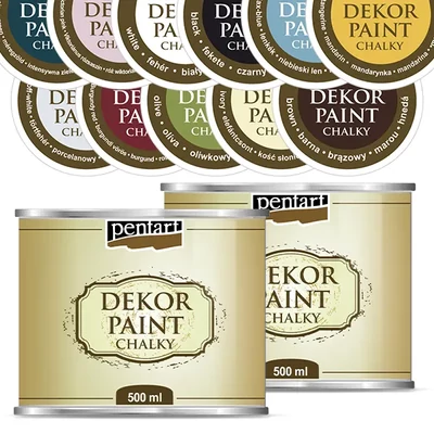 Pentart Dekor Paint Chalky krétafesték, 500 ml - különféle színekben