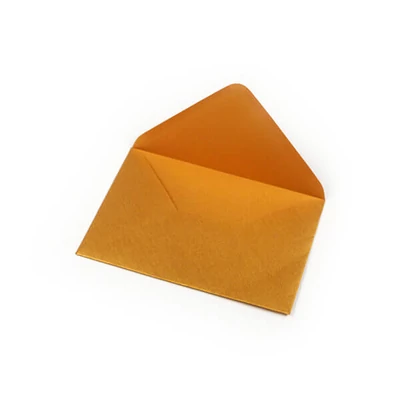 Boríték, C6, 11x16 cm - metál arany